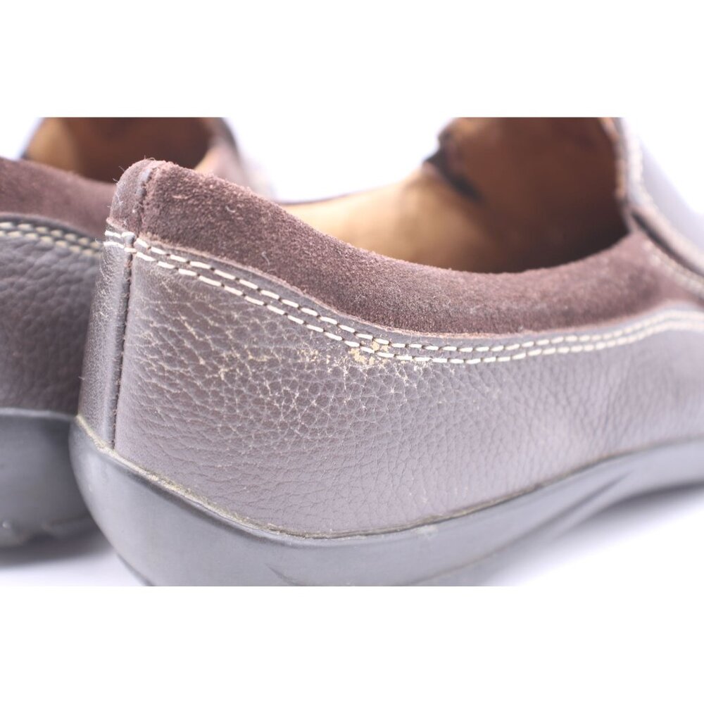 Natural Soul By Naturalizer Loafers Favor Size 9M Brown Leather Slip-On Shoes - Picture 4 of 10